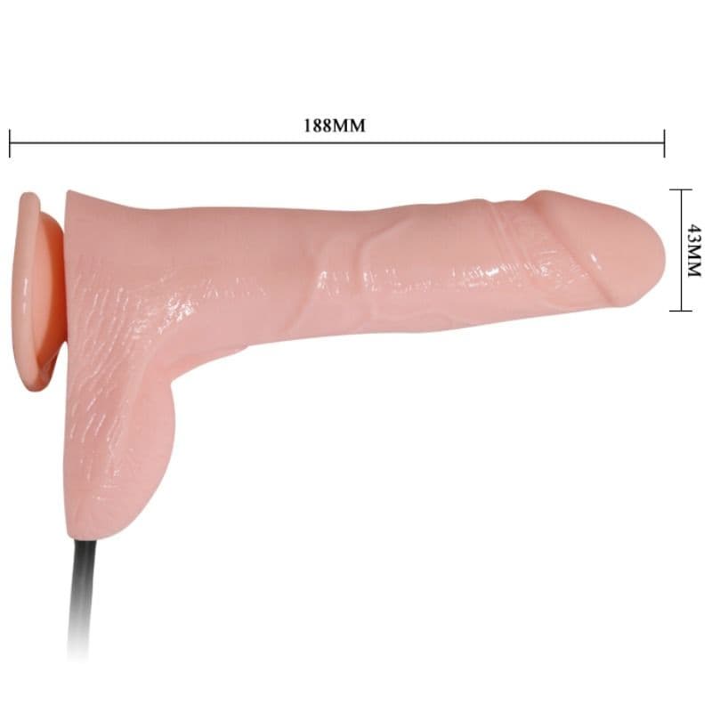BAILE - REALISTIC VIBRATING AND INFLATABLE DILDO 18.8 CM thumb 9
