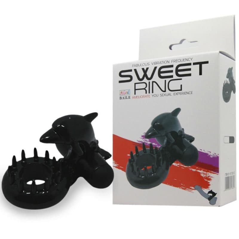 BAILE - SWEET RING RING WITH CLITORIS STIMULATOR DOLPHIN thumb 8