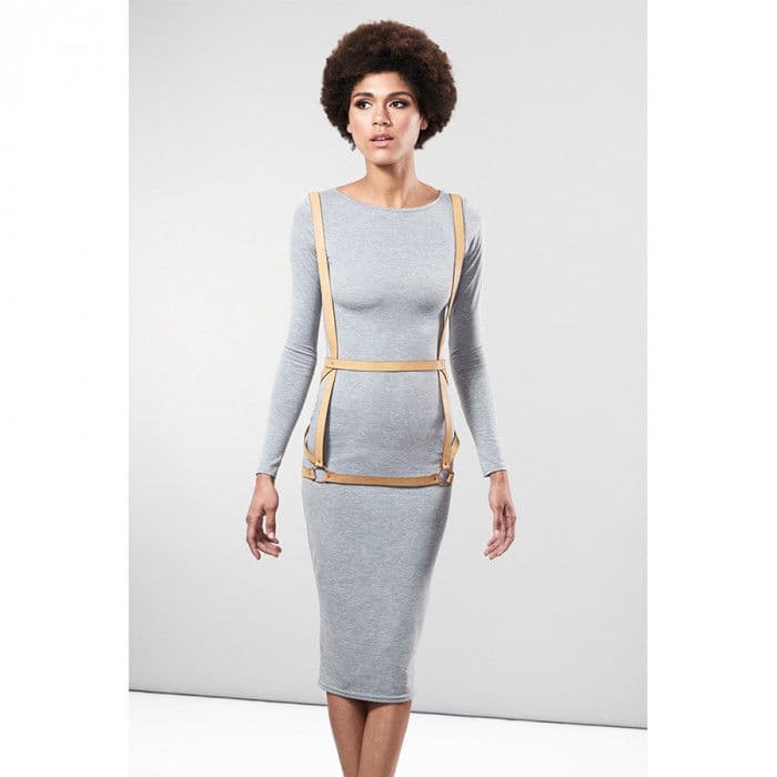 BIJOUX - INDISCRETS MAZE HARNESS DRESS SHAPE BROWN thumb 3