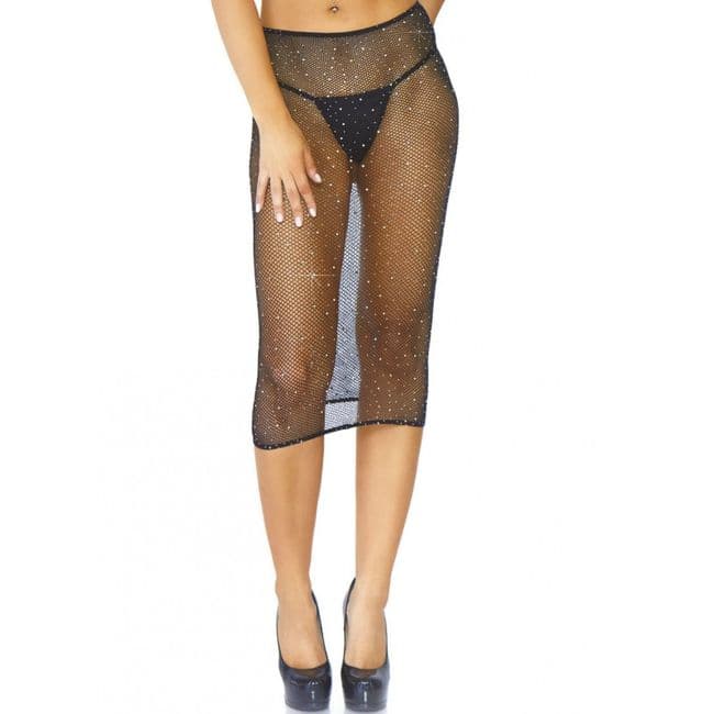 LEG AVENUE - CRYSTALIZED FISHNET MULTIDRESS BLACK O.S thumb 3