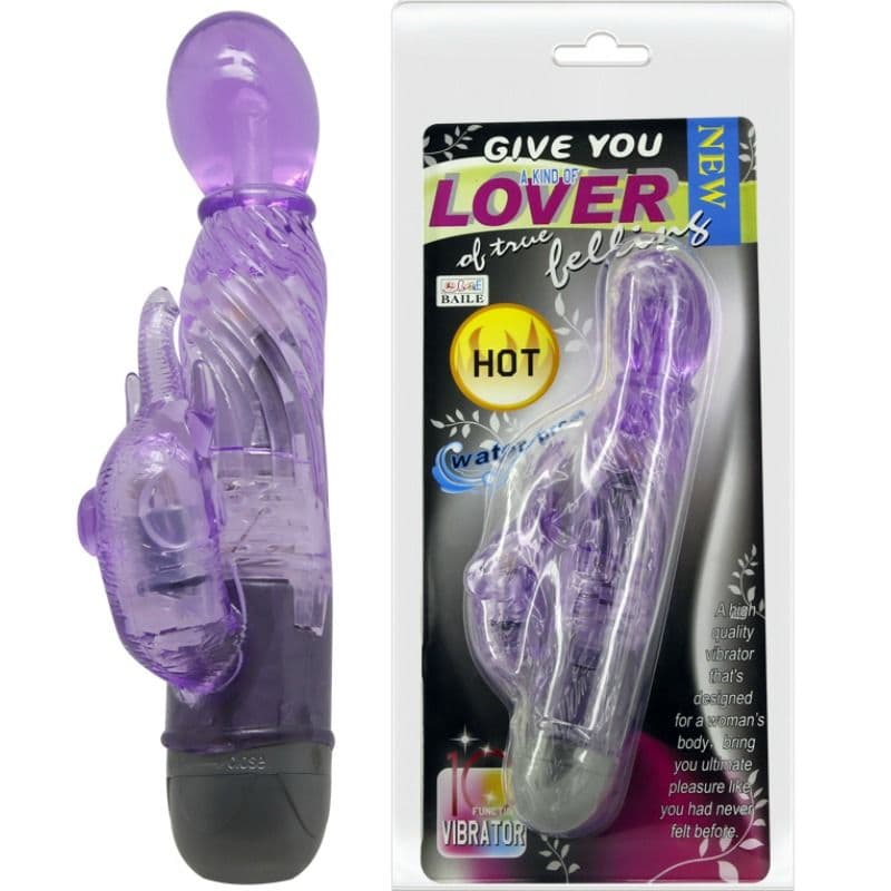 BAILE - GIVE YOU A KIND OF LOVER VIBRATOR WITH LILAC RABBIT 10 MODES thumb 2