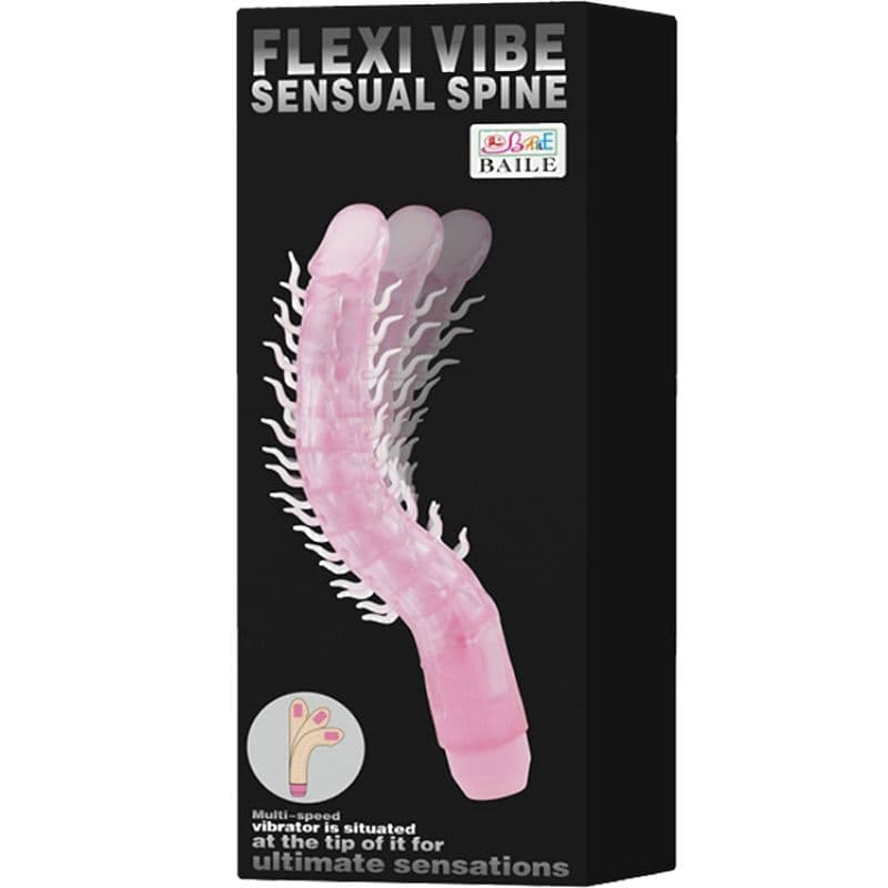 BAILE - FLEXI VIBE SENSUAL SPINE BENDABLE VIBRATING DILDO LILAC 23.5 CM thumb 2