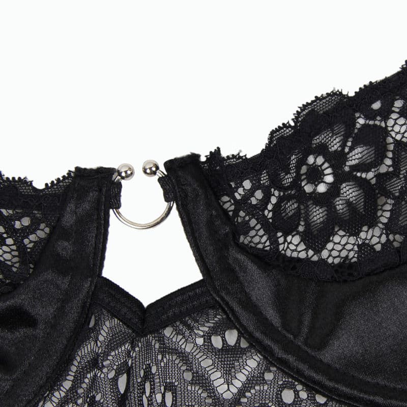 SUBBLIME - CORSET CORSET AND BELT BLACK S/M thumb 5