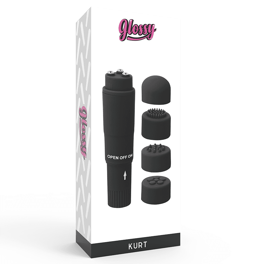 GLOSSY - KURT POCKET MASSAGER BLACK thumb 4