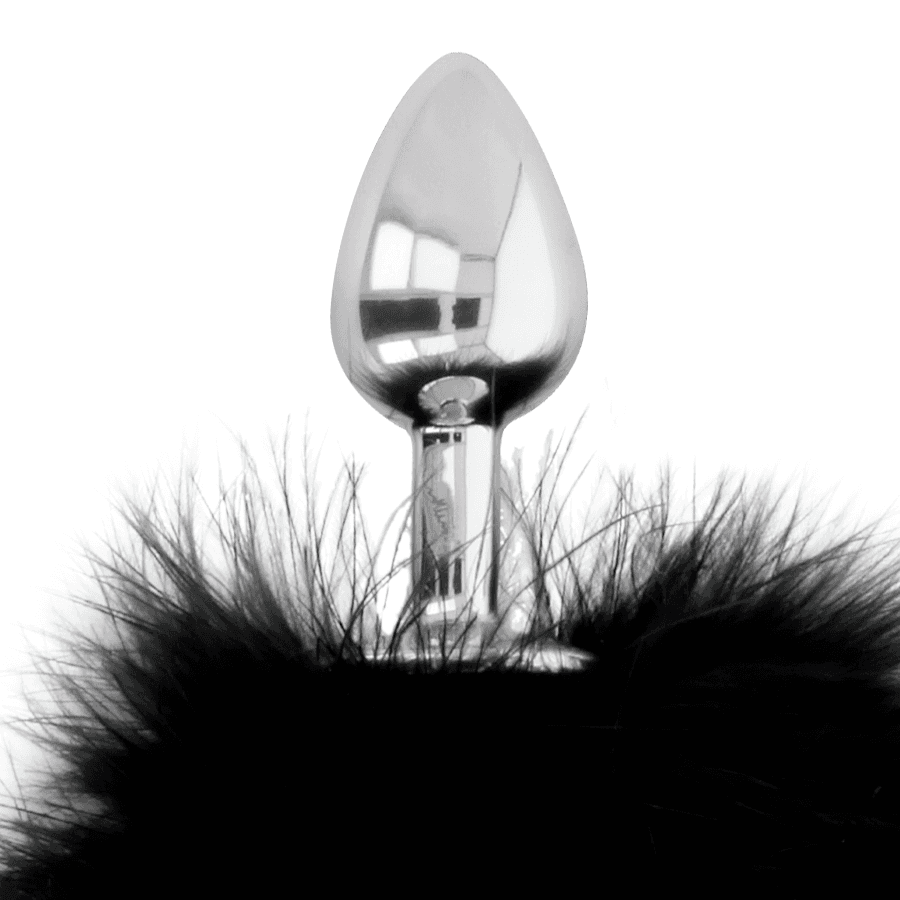 DARKNESS - EXTRA ANAL BUTTPLUG WITH TAIL BLACK 7 CM thumb 3
