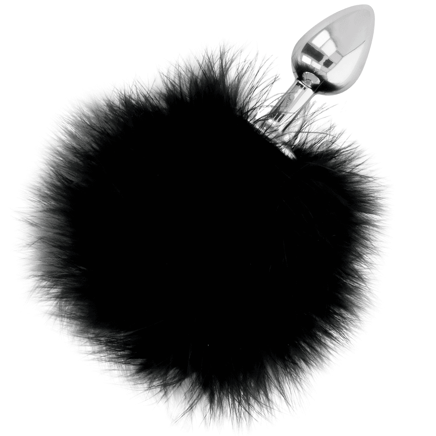 DARKNESS - EXTRA ANAL BUTTPLUG WITH TAIL BLACK 7 CM thumb 2