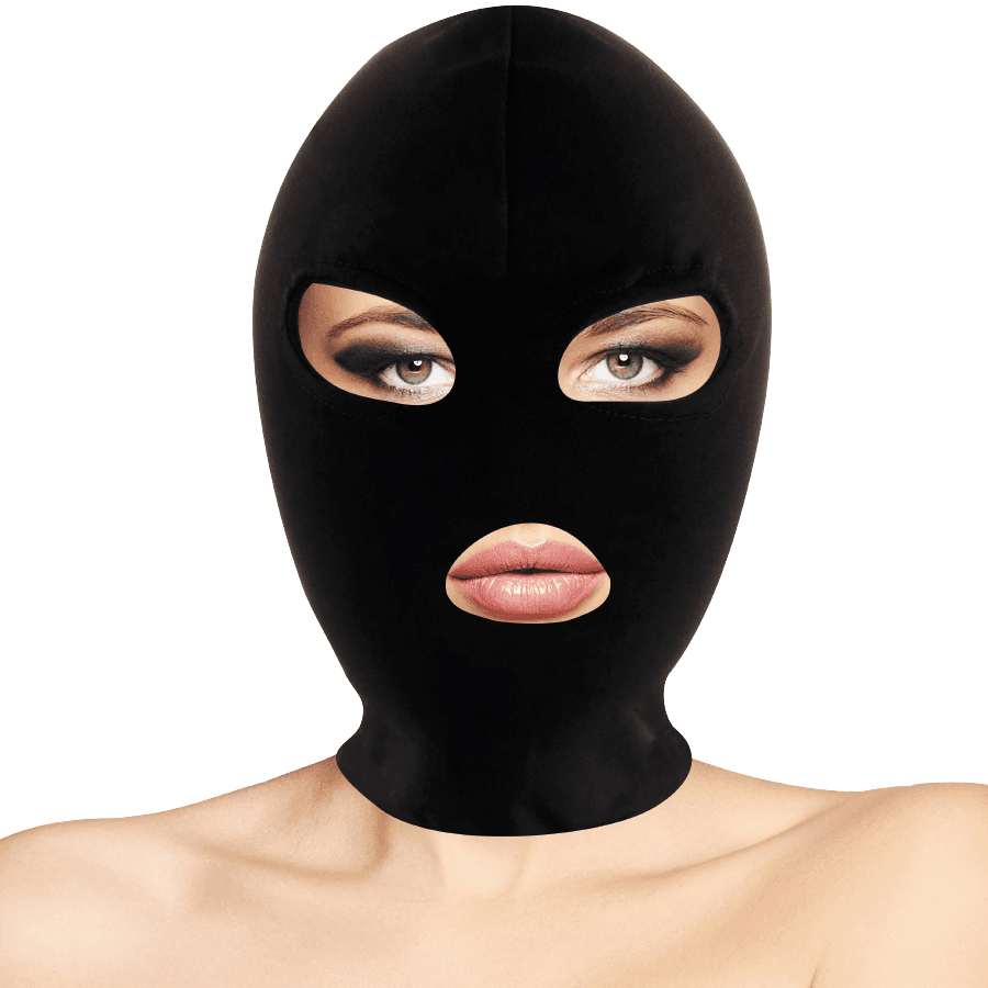 DARKNESS - BDSM SUBMISSION MASK MOUTH AND EYES BLACK thumb 2