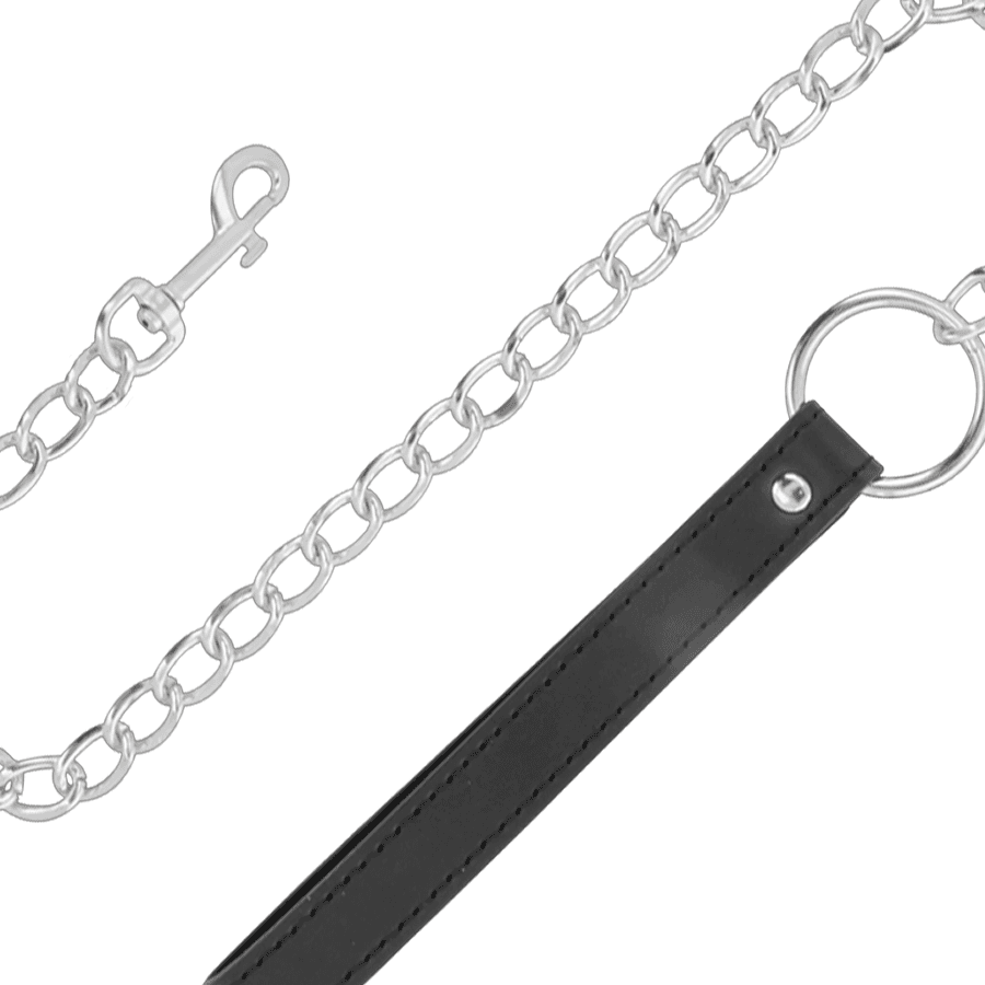 DARKNESS - COMFORTABLE POSTURE NECKLACE WITH LEATHER CHAIN thumb 3