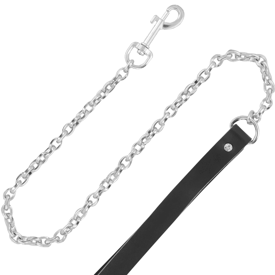 DARKNESS - HIGH QUALITY LEATHER NECKLACE WITH LEASH thumb 3