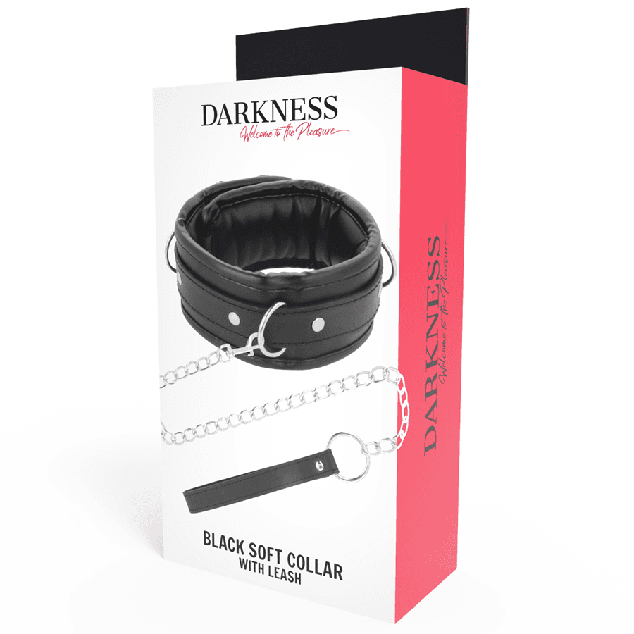 DARKNESS - SOFT LEATHER NECKLACE WITH CHAIN thumb 5