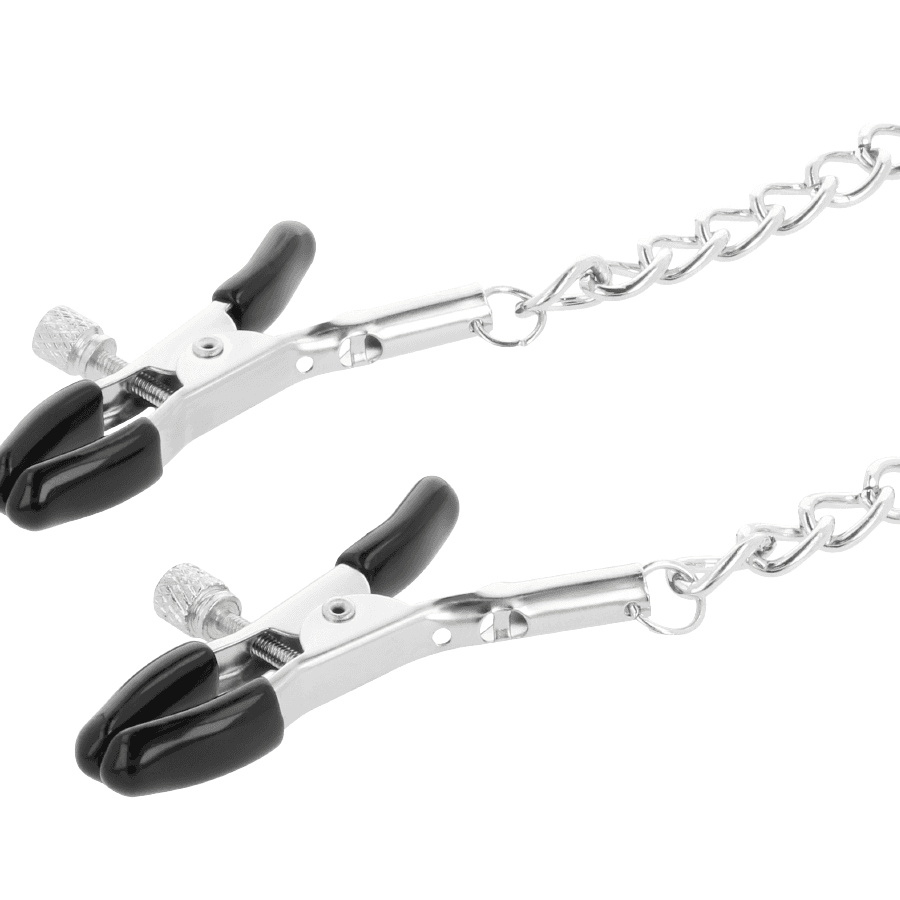 DARKNESS - COLLAR WITH NIPPLE CLAMPS BLACK thumb 3