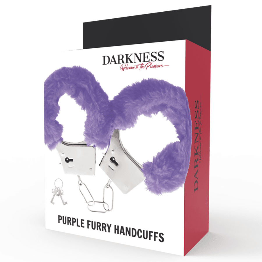 DARKNESS - LILAC LINED METAL HANDCUFFS thumb 3