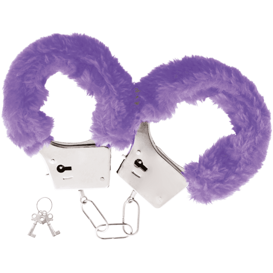 DARKNESS - LILAC LINED METAL HANDCUFFS thumb 2
