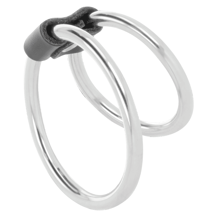 DARKNESS - DOUBLE METAL PENIS RING thumb 2