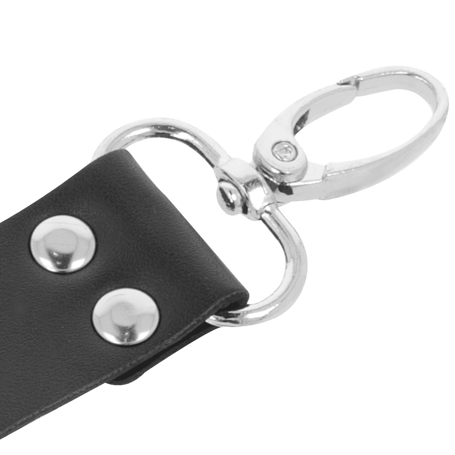 DARKNESS - LEATHER HANDCUFFS FOR FOOT AND HANDS BLACK thumb 3