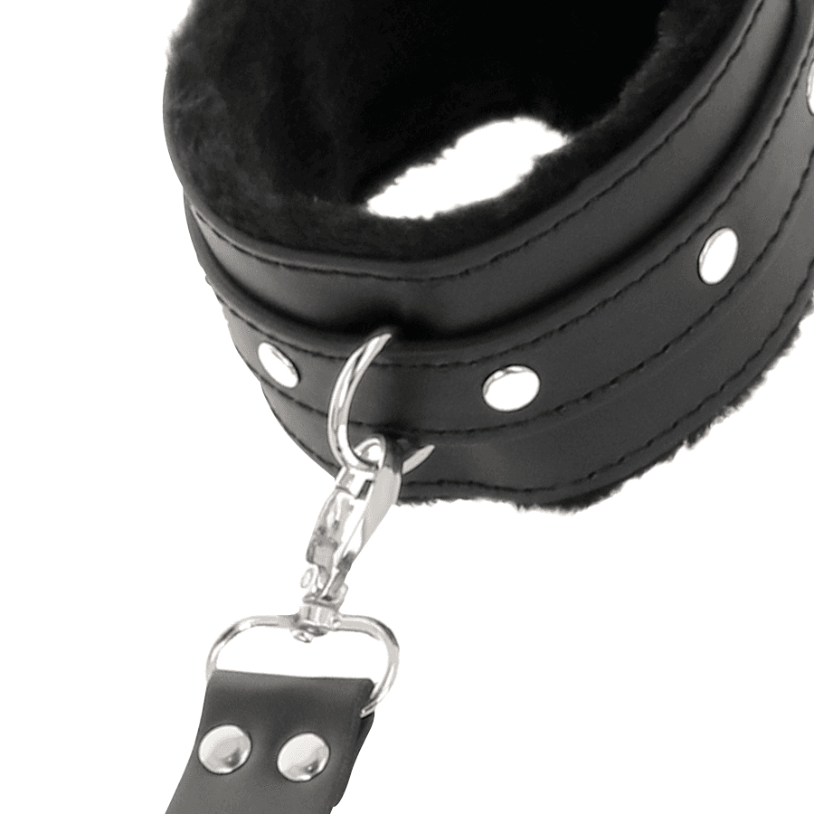 DARKNESS - LEATHER HANDCUFFS FOR FOOT AND HANDS BLACK thumb 7