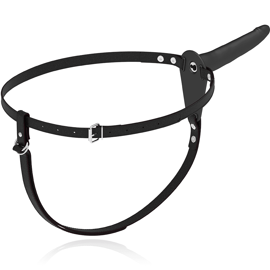 FETISH SUBMISSIVE HARNESS - BLACK SILICONE VIBRATOR 15 CM thumb 5