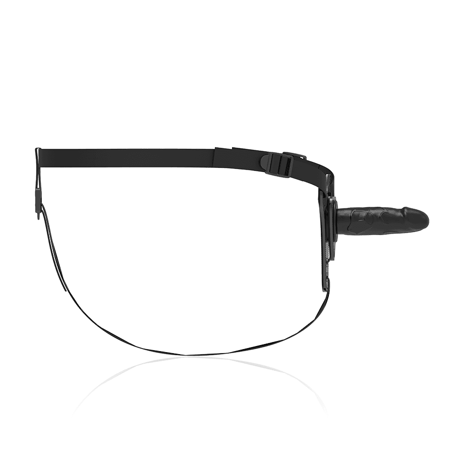 FETISH SUBMISSIVE HARNESS - REALISTIC BLACK SILICONE 15 CM thumb 3