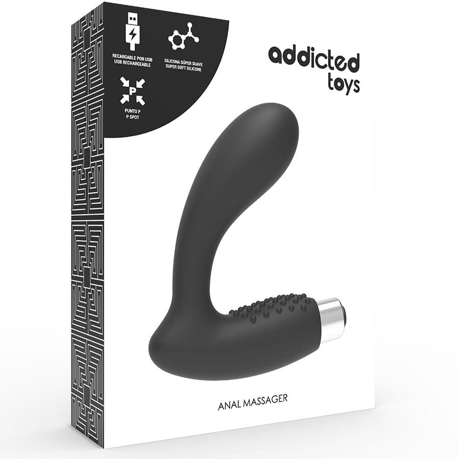 ADDICTED TOYS - PROSTATIC VIBRATOR RECHARGEABLE MODEL 5 - BLACK thumb 6