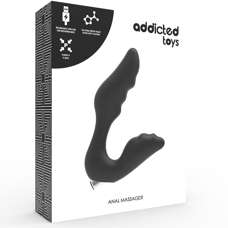 ADDICTED TOYS - PROSTATIC VIBRATOR RECHARGEABLE MODEL 6 - BLACK thumb 6