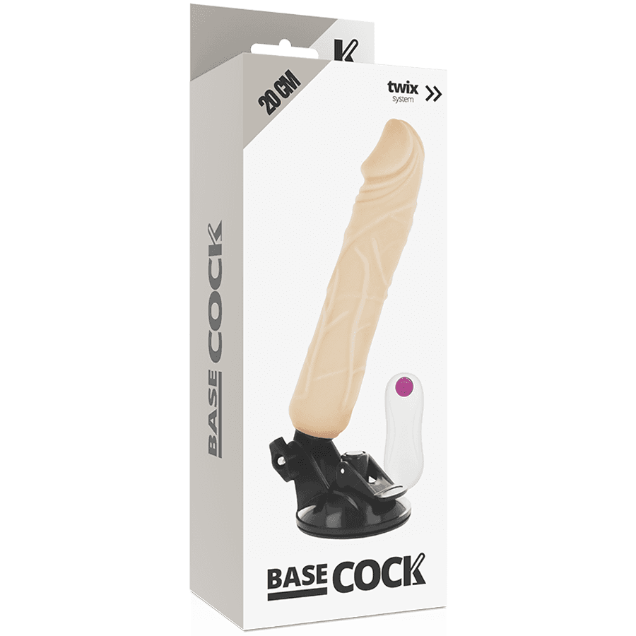 BASECOCK - REALISTIC VIBRATOR REMOTE CONTROL FLESH 20 CM -O- 4 CM thumb 4