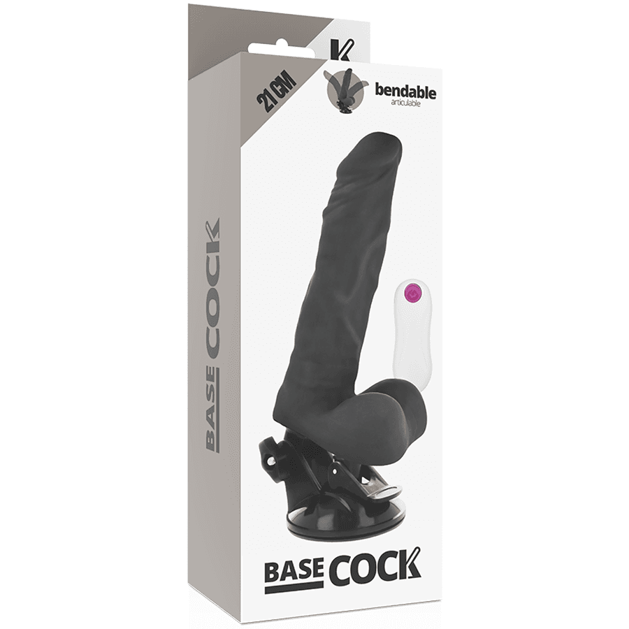 BASECOCK - VIBRADOR ARTICULABLE CONTROL REMOTO NEGRO 21 CM -O- 5 CM thumb 5
