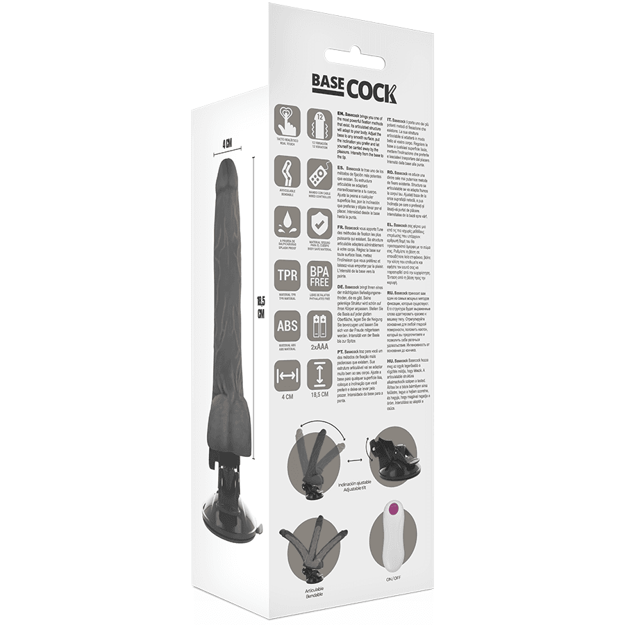 BASECOCK - REALISTIC ARTICULABLE REMOTE CONTROL BLACK 18.5 CM -O- 4 CM thumb 6