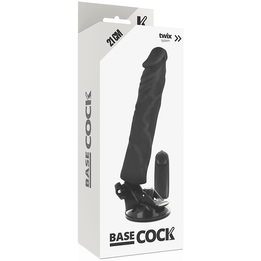 BASECOCK - REALISTIC VIBRATOR REMOTE CONTROL BLACK 21 CM -O- 4 CM thumb 4