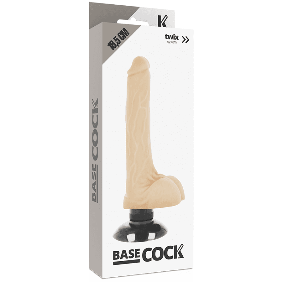 BASECOCK - REALISTIC VIBRATOR 2-1 FLESH 18.5 CM -O- 4 CM thumb 5