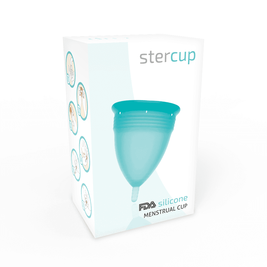 STERCUP - FDA SILICONE MENSTRUAL CUP AQUAMARINE - SIZE S thumb 5