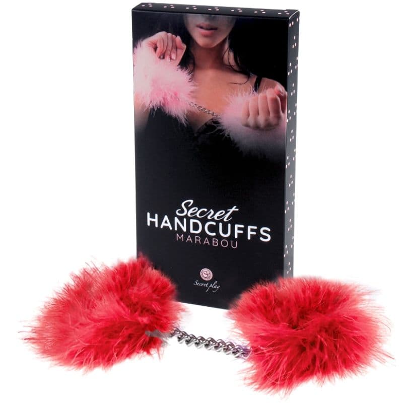 SECRETPLAY - RED MARABOU HANDCUFFS thumb 2