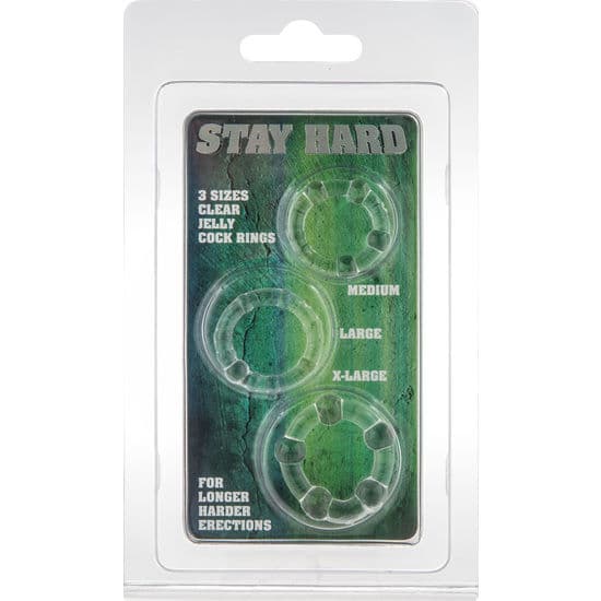 SEVEN CREATIONS - SET OF THREE TRANSPARENT PENIS RINGS thumb 2