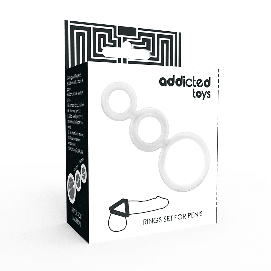 ADDICTED TOYS - RINGS SET FOR PENIS TRANSPARENT thumb 4