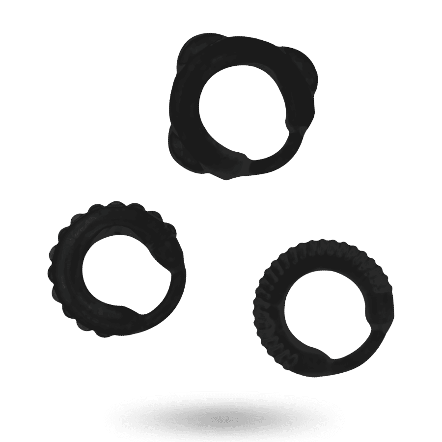 ADDICTED TOYS - C-RING SET BLACK thumb 2