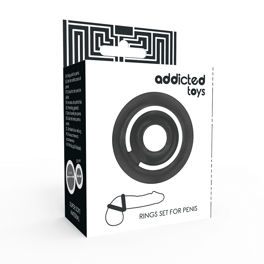 ADDICTED TOYS - POTENZ- C-RING PENIS BLACK thumb 4