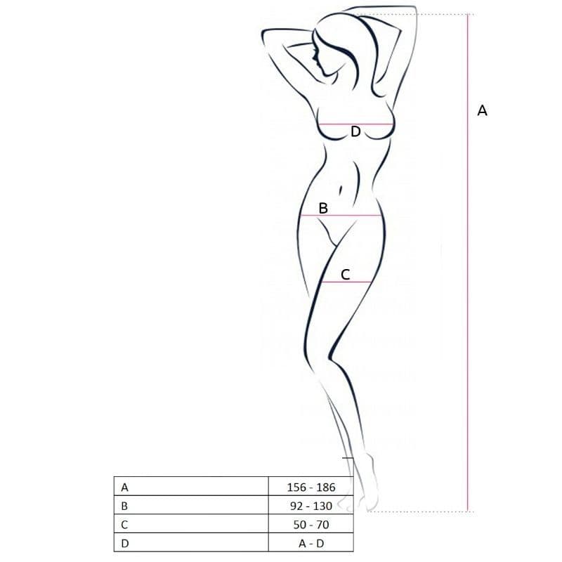 PASSION - WOMAN BS055 WHITE BODYSTOCKING ONE SIZE thumb 2
