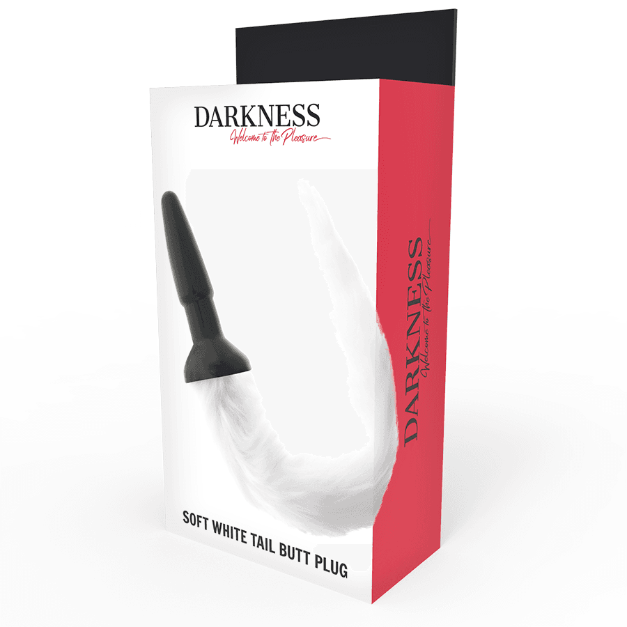 DARKNESS - SILICONE ANAL PLUG WITH WHITE TAIL thumb 3