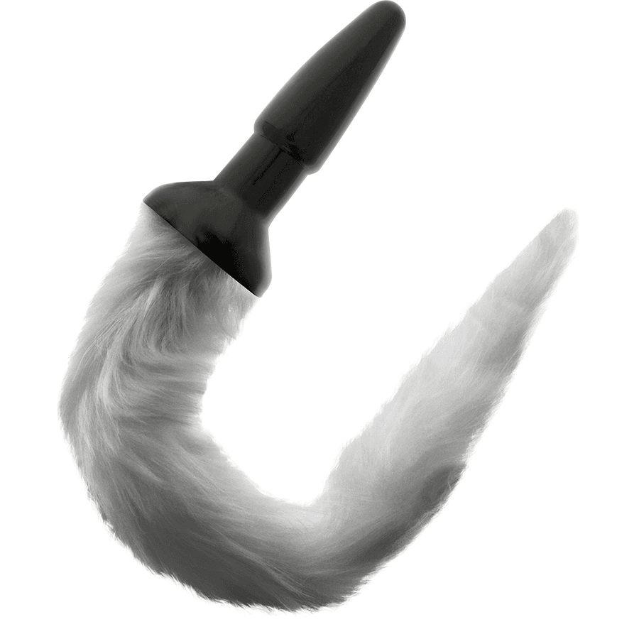DARKNESS - SILICONE ANAL PLUG WITH GRAY TAIL thumb 2
