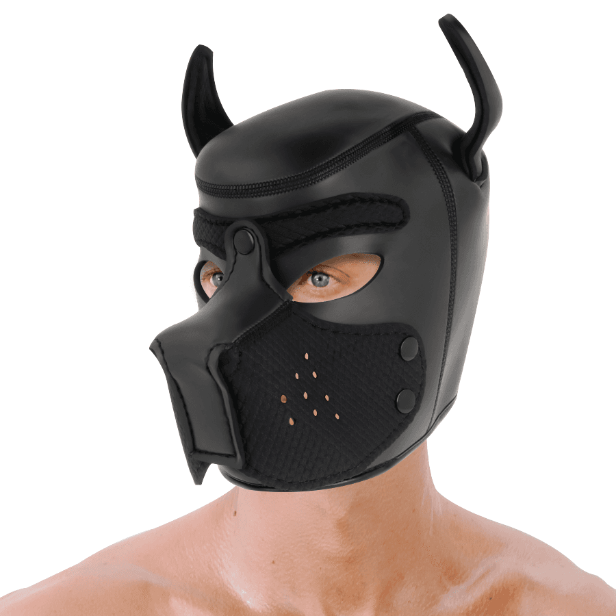 DARKNESS - NEOPRENE DOG MASK WITH REMOVABLE MUZZLE L thumb 5