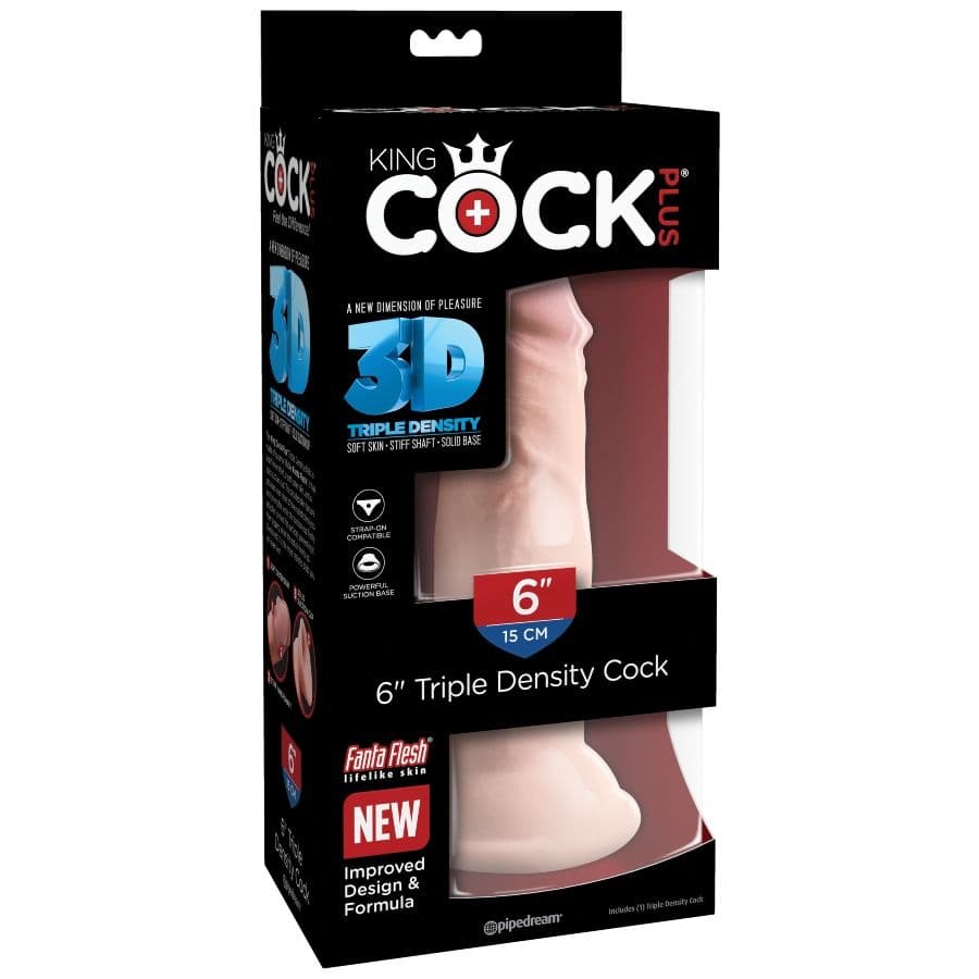 KING COCK - TRIPLE DENSITY DILDO 15 CM thumb 5