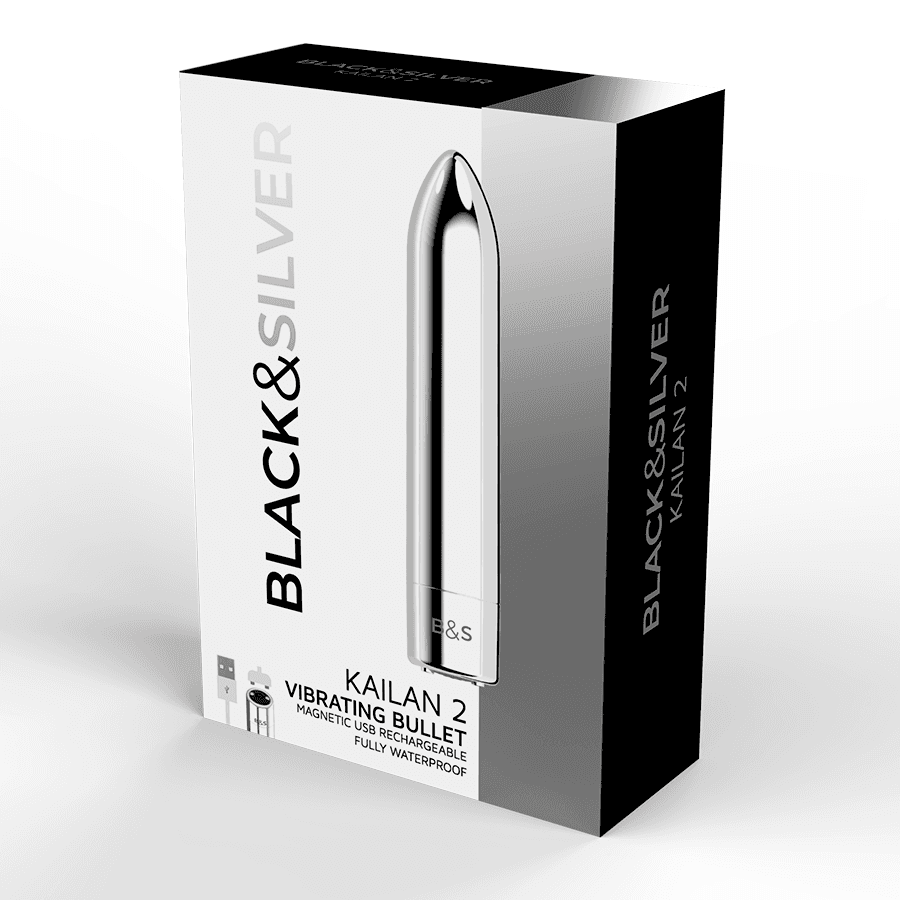 BLACK&SILVER - KAILAN 2 SILVER VIBRATING MAGNETIC BULLET thumb 5