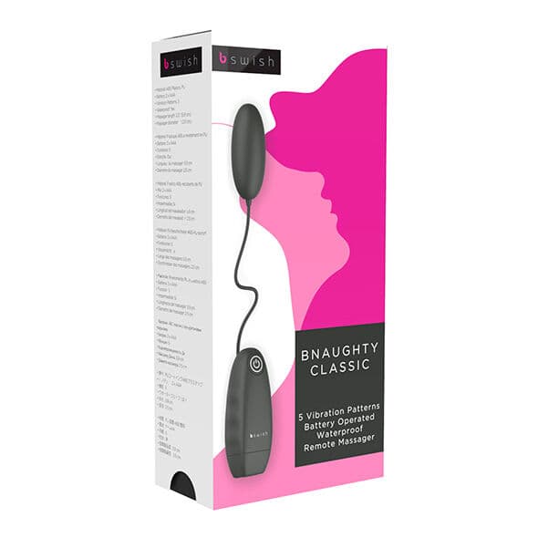 B SWISH - BNAUGHTY CLASSIC VIBRATING BULLET BLACK thumb 3