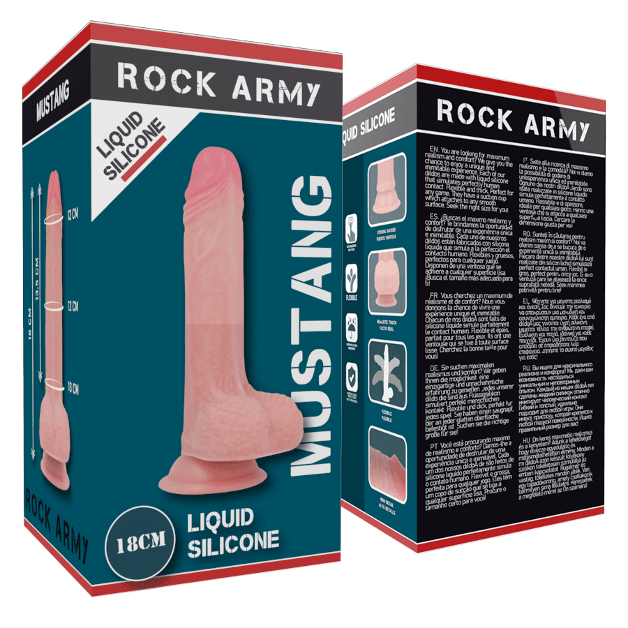 ROCKARMY - LIQUID SILICONE PREMIUM MUSTANG REALISTIC 18 CM -O- 4.14 CM thumb 7