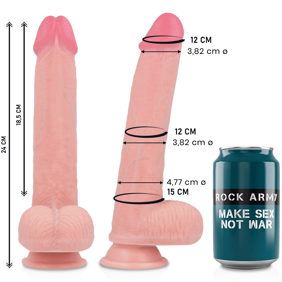 ROCKARMY - LIQUID SILICONE PREMIUM KINGCOBRA REALISTIC 24 CM -O- 4.77 CM thumb 2