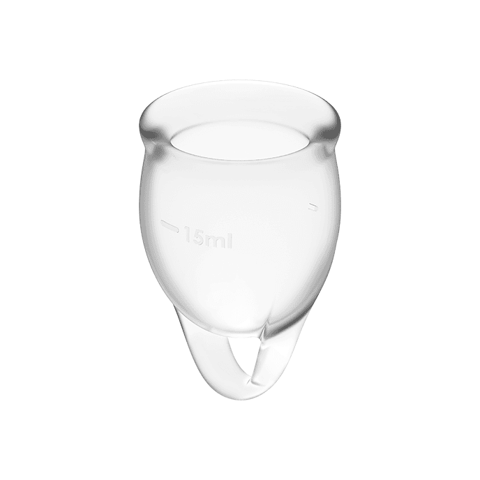 SATISFYER - FEEL CONFIDENT MENSTRUAL CUP CLEAR 15 + 20 ML thumb 2
