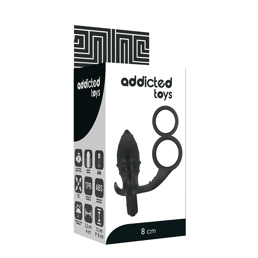 ADDICTED TOYS - ANAL PLUG WITH DOUBLE BLACK RING thumb 5