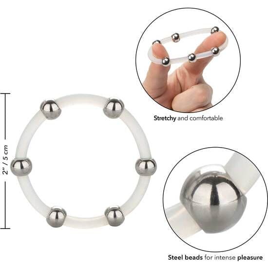 CALEXOTICS - STEEL BEADED SILICONE RING XL thumb 4