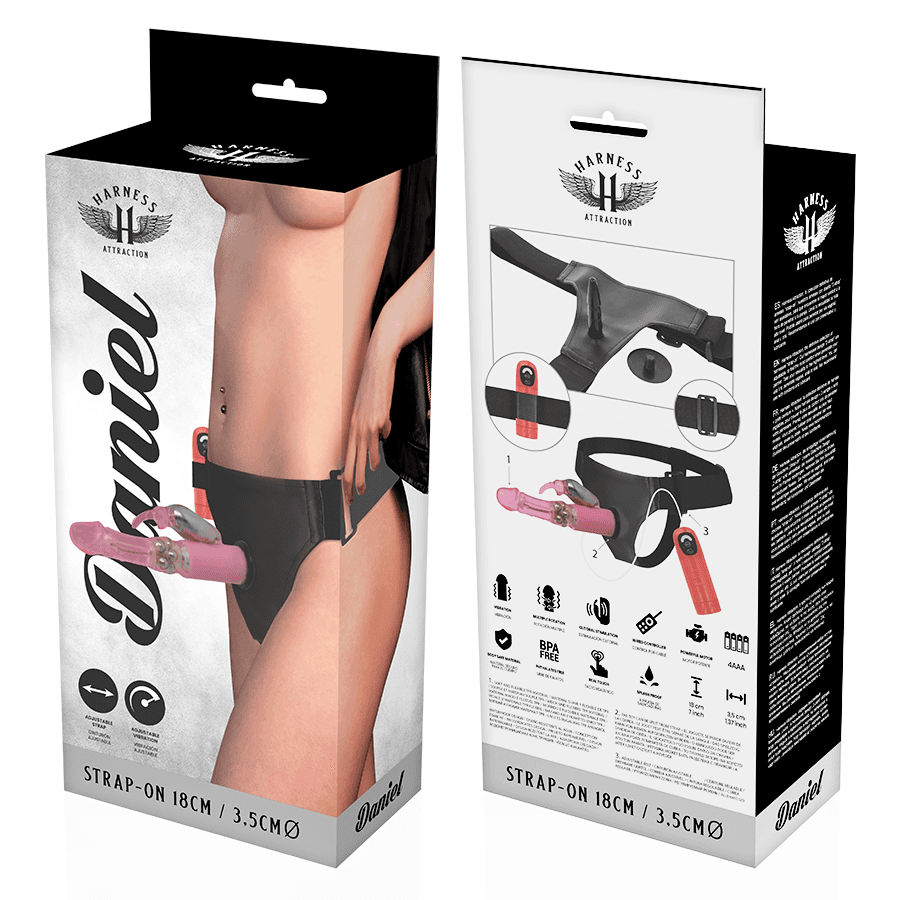 HARNESS ATTRACTION - RNES DANIEL WITH VIBRATION AND ROTATION 18 CM -O- 3.5 CM thumb 6