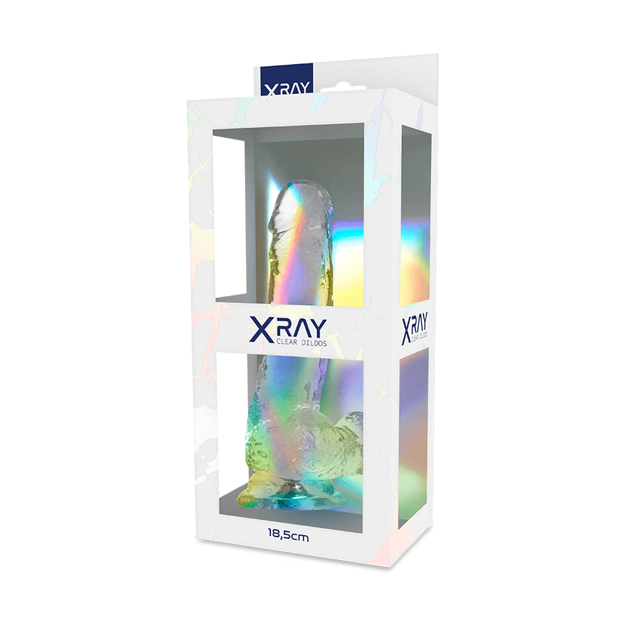 X RAY - CLEAR COCK WITH BALLS 18.5 CM -O- 3.8 CM thumb 2