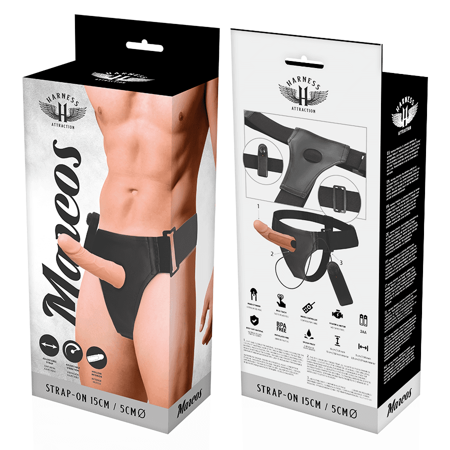 HARNESS ATTRACTION - RNES HOLLOW FRAMES WITH VIBRATOR 15 CM -O- 5 CM thumb 7